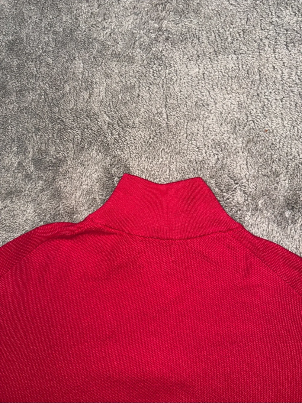Polo by Ralph Lauren Men's Pima cotton Red Half-Zip Sweater